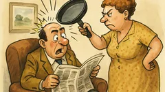 Barzelletta: un uomo legge il giornale...