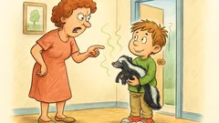 Barzelletta: un bambino porta a casa una puzzola