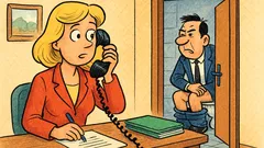 Barzelletta: Il capo è in bagno, chi risponde?