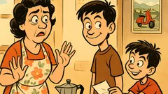 Barzelletta: La mamma aspetta la pagella