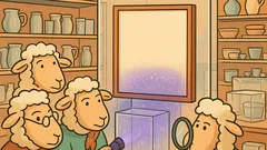 Barzelletta: una pecora scrive su vetro