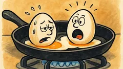 Barzelletta: Due uova in padella parlano…
