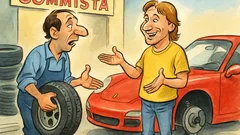 Barzelletta: Totti cambia le ruote della Porsche