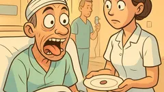 Barzelletta: Un paziente si sveglia affamato