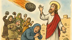 Barzelletta: Durante una lapidazione Gesù dice...