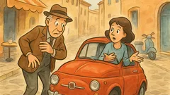 Barzelletta: un signore investito si rialza...