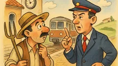Barzelletta: Un contadino alla stazione col capotreno