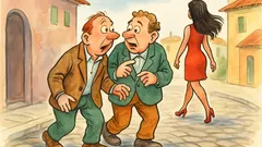 Barzelletta: due balbuzienti incontrano una biondona