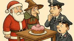 Barzelletta: Babbo Natale, Befana e torta scomparsa