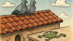 Barzelletta: Due colombi sul tetto, un rospo