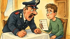 Barzelletta: Il figlio del carabiniere torna a casa