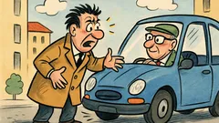 Barzelletta: un signore investito si rialza...