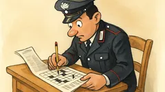 Barzelletta: Un carabiniere fa le parole crociate