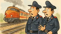 Barzelletta: Due carabinieri vicino ai binari del treno