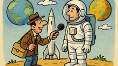Barzelletta: Un giornalista chiede a un astronauta