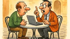 Barzelletta: Due uomini parlano di Internet...