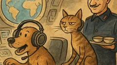 Barzelletta: un cane e un gatto nello spazio