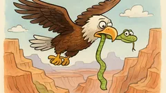 Barzelletta: Un’aquila affamata nel Gran Canyon