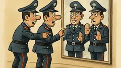 Barzelletta: Due carabinieri davanti a uno specchio