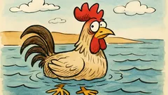 Barzelletta: Cosa fa un gallo al mare?