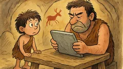 Barzelletta: Un bimbo preistorico porta la pagella