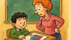 Barzelletta: La maestra chiede: «Pierino, che fai?»