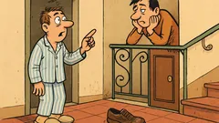 Barzelletta: in condominio piovono scarpe ogni notte