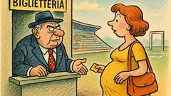 Barzelletta: Presidente tirchio allo stadio, donna incinta