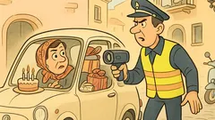 Barzelletta: Il vigile ferma un'automobile e dice…
