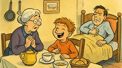 Barzelletta: Pierino ride a colazione, nonna curiosa