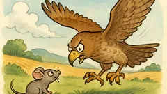 Barzelletta: Un falco vede un topolino