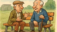 Barzelletta: due anziani e il calcio nell’aldilà