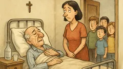 Barzelletta: Un moribondo chiede alla moglie...