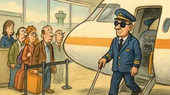 Barzelletta: un pilota cieco sale a bordo…