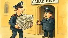 Barzelletta: Un brigadiere compra sette giornali
