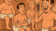 Barzelletta: Alcuni uomini nudi in sauna...