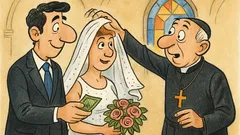 Barzelletta: Alla fine della cerimonia, lo sposo...