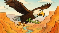 Barzelletta: Un’aquila affamata sul Gran Canyon