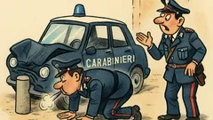 Barzelletta: due carabinieri contro un paletto