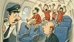 Barzelletta: la squadra dei matti in aereo