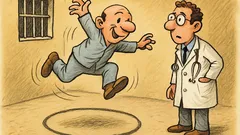 Barzelletta: Al manicomio un pazzo disegna un cerchio