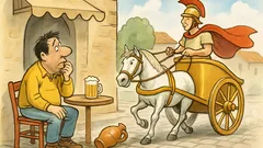 Barzelletta: In paese arriva una biga romana