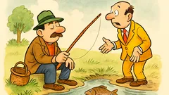 Barzelletta: Un tipo passa vicino a un laghetto