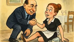 Barzelletta: Berlusconi aiuta la cameriera che inciampa