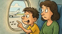 Barzelletta: Pierino sale sull’aereo e commenta