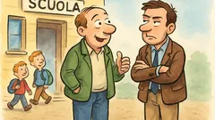 Barzelletta: Due americani aspettano fuori scuola