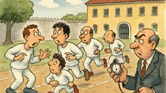 Barzelletta: gara di corsa nel manicomio