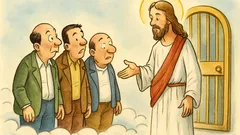 Barzelletta: Tre uomini davanti alla porta del Paradiso