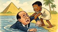 Barzelletta: Berlusconi passeggia sul Nilo e cade...