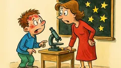 Barzelletta: Pierino alla maestra: «Ho visto le stelle»